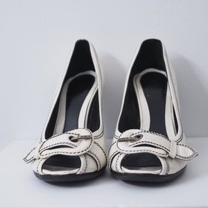 Fendi White Patent Leather Pumps